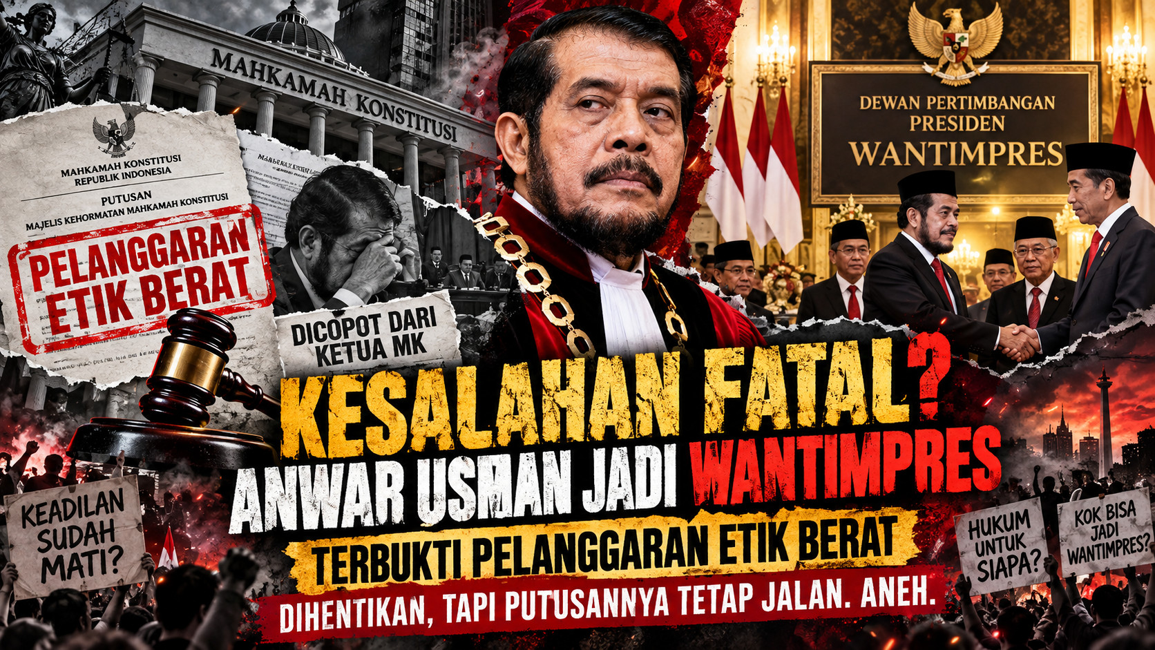 Kesalahan Fatal Prabowo? Anwar Usman Masuk Wantimpres Setelah Pelanggaran Etik Berat, tetapi Putusannya Tetap Jalan